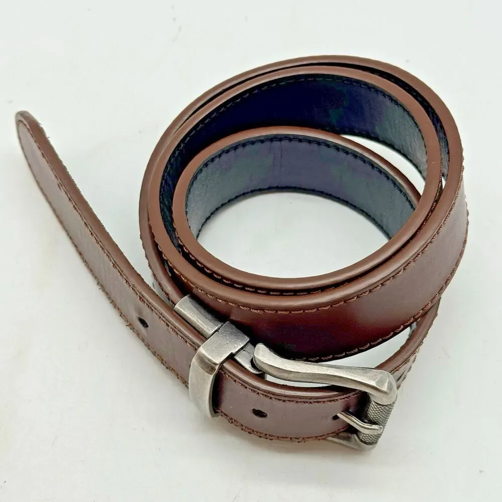 Aeropostale Y2K Brown Black Reversible Belt Men's M  1.25